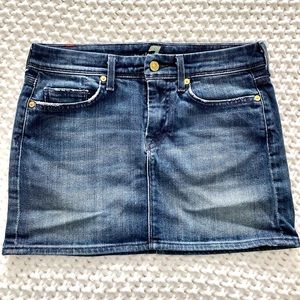 7 for All Mankind Jean Mini Skirt